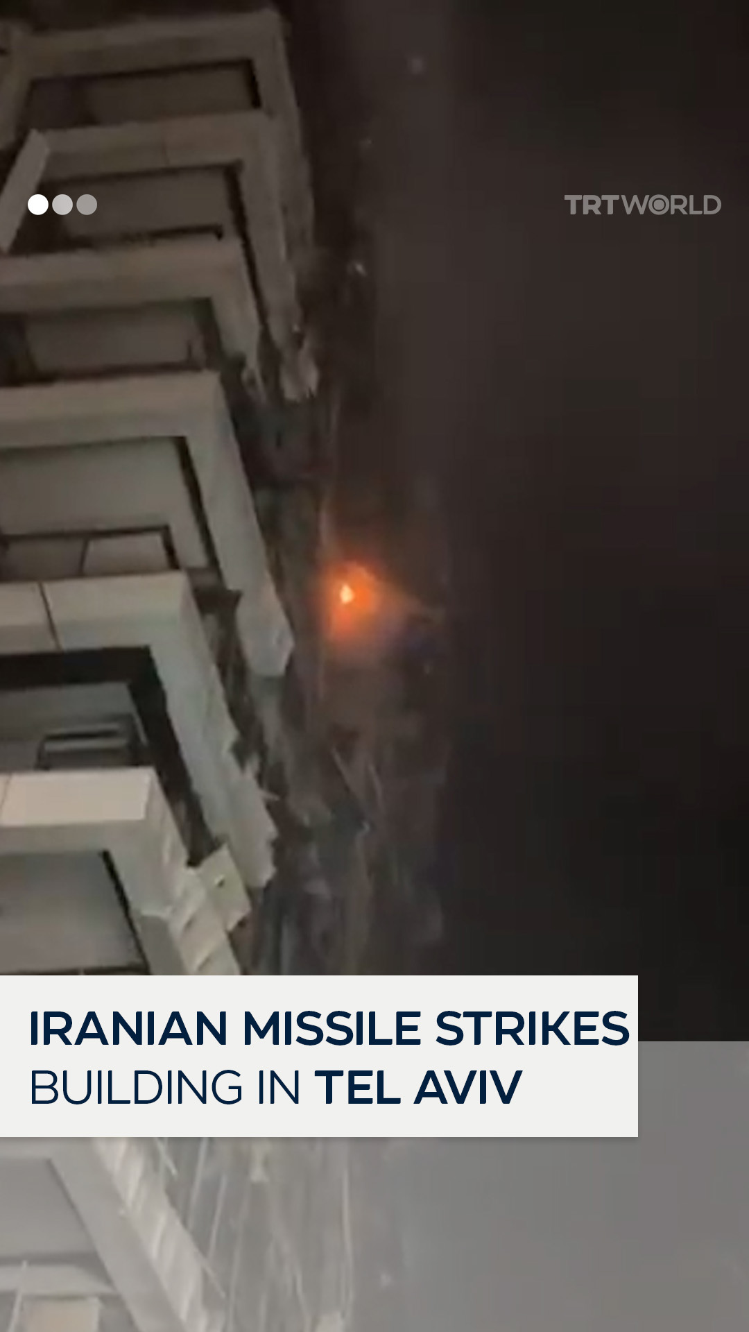 Iranian missiles struck central Israel, hitting a high-rise building in ...
