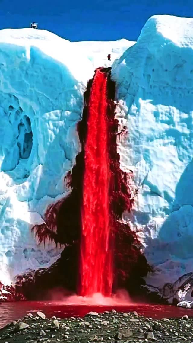 Antarctica has a blood-red waterfall that doesn’t freeze. The Blood ...