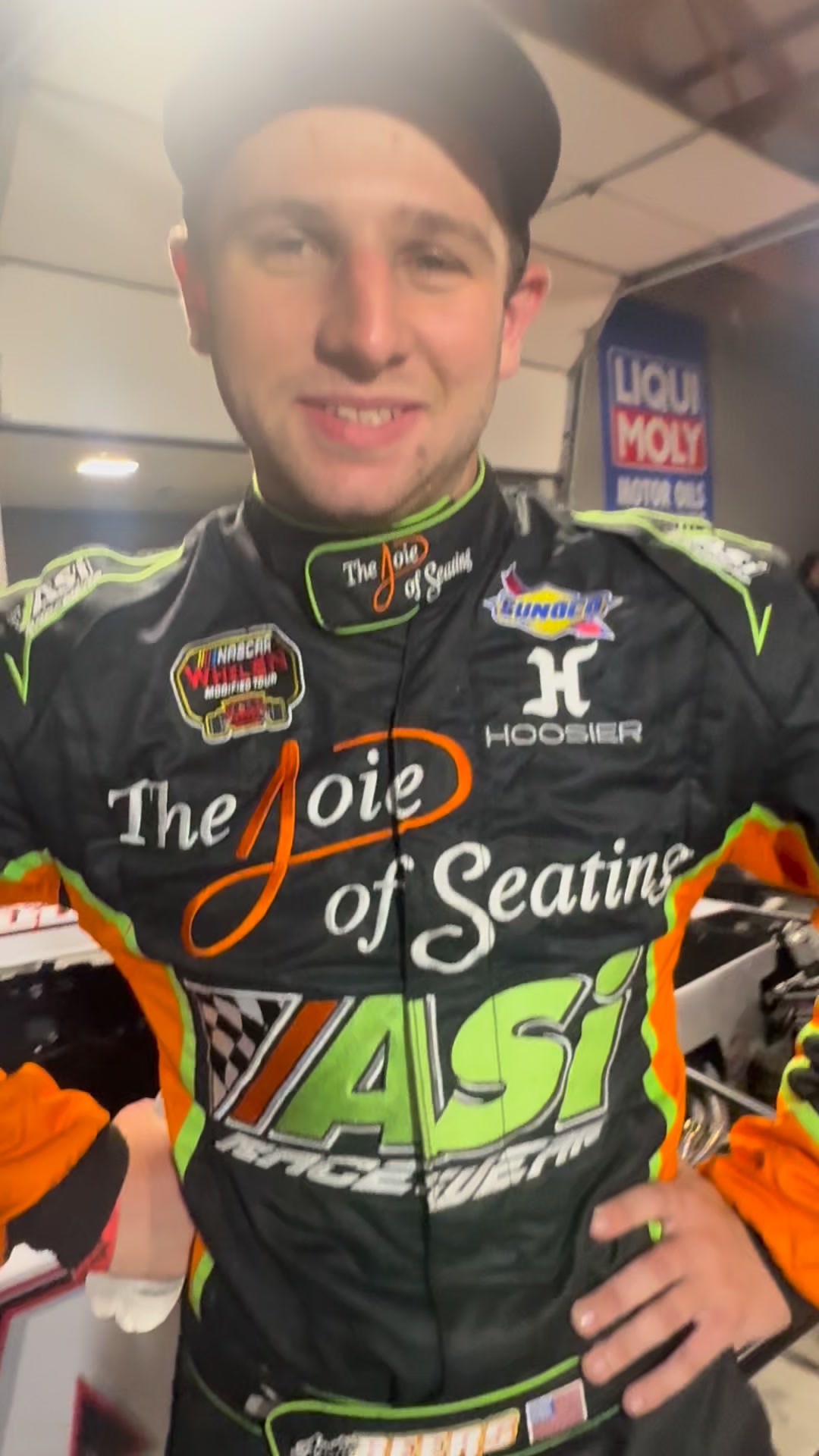 Austin Beers following a third place finish in the NASCAR Whelen ...