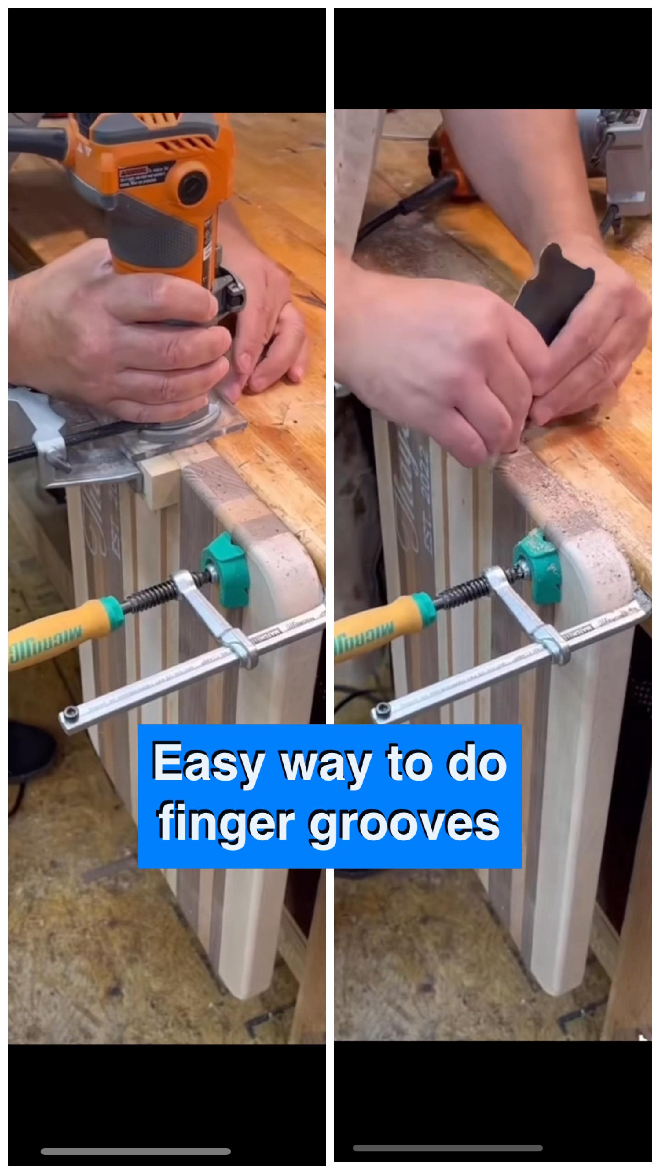 Using the @microjig MatchFit grooves to hold a cutting board to do ...