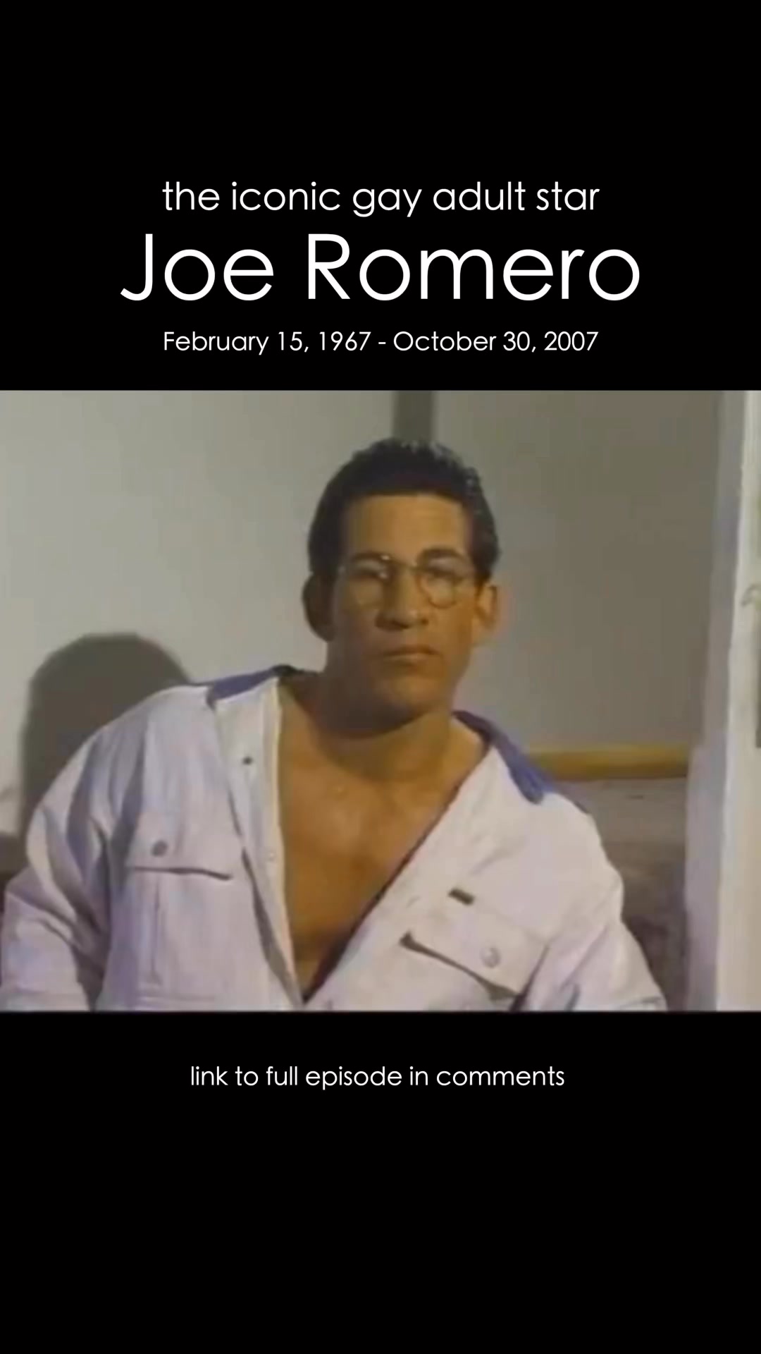 The iconic adult star, Joe Romero ♥️🕊️ link to the full episode is in ...