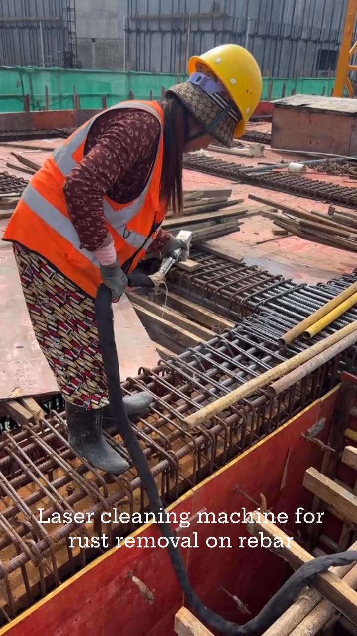 laser cleaning machine for rust removal on rebar This isn't just ...