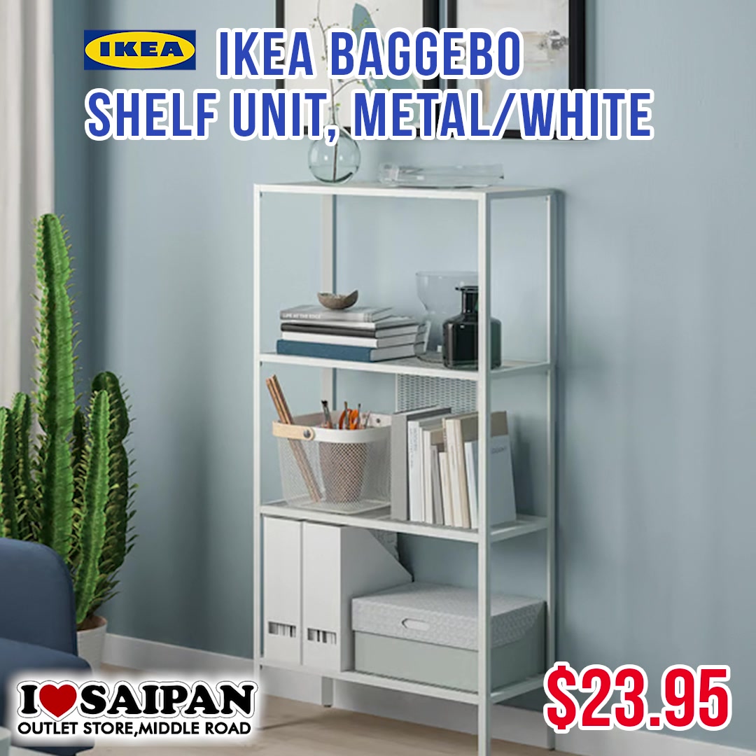 IKEA BAGGEBO Shelf unit, metal/white! The BAGGEBO series looks