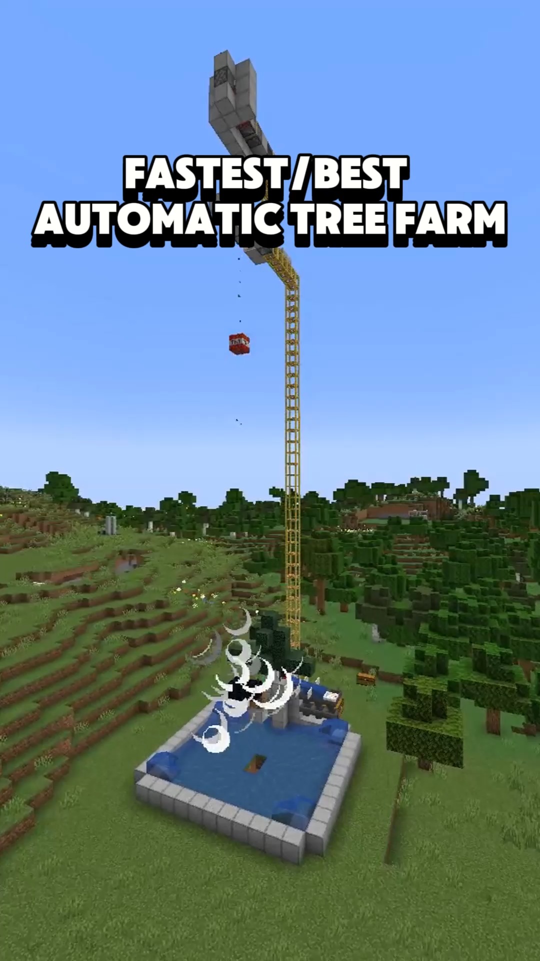 Fastest Automatic Tree Farm In Minecraft! #minecraft #survival # ...