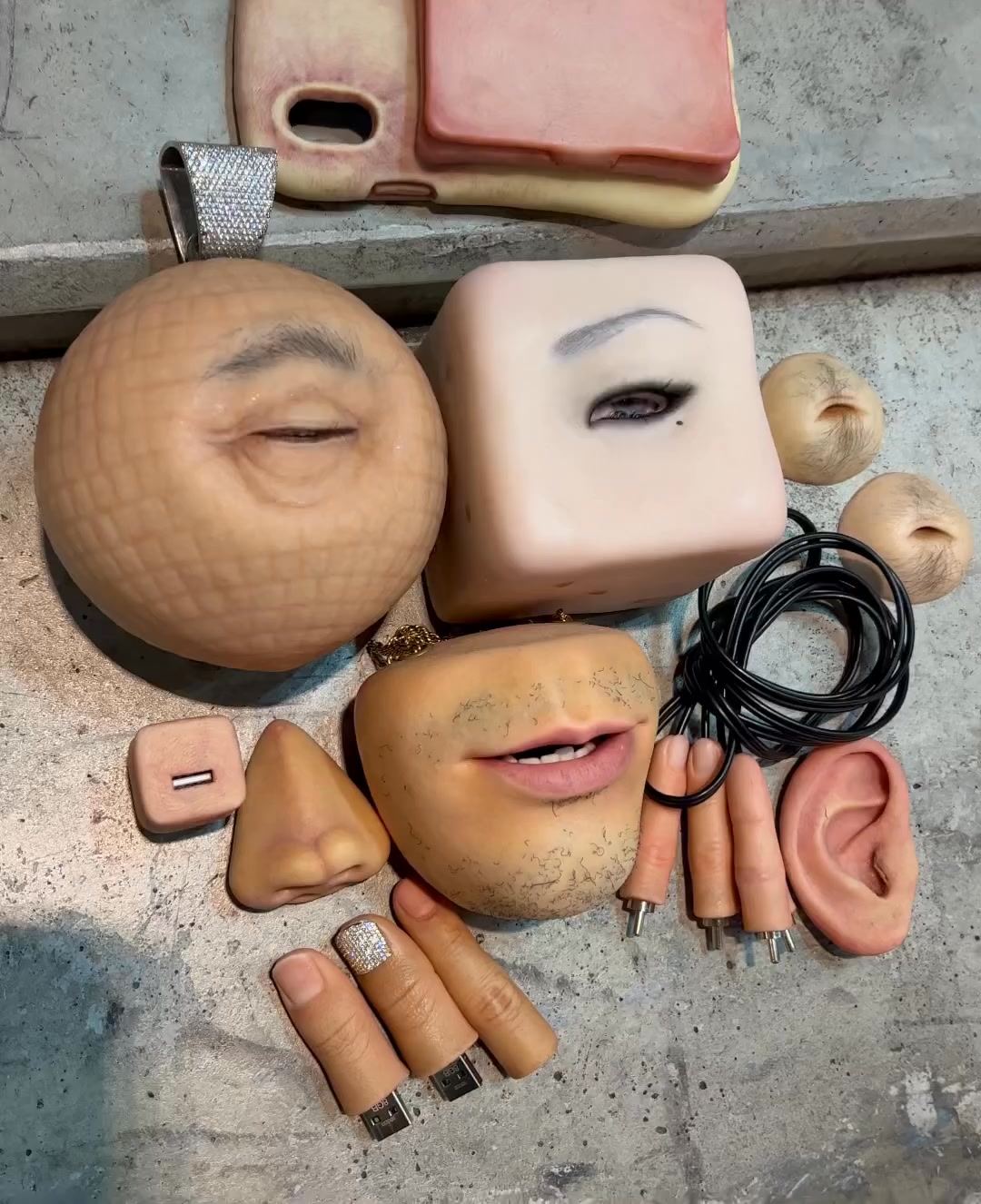 Human Flesh' art exhibition at Pause gallery in Kanazawa, Japan