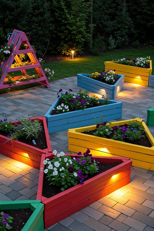 Very Beautiful Triangle Shaped Garden Decor Planters #garden # ...