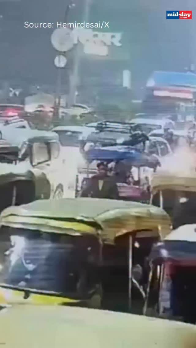 New CCTV footage shows the exact moment of the car explosion near Delhi ...