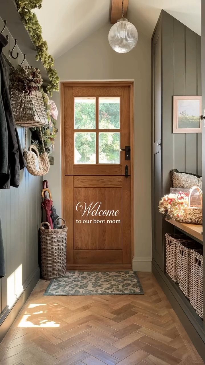 Boot room makeover done right 🤎 Rich, earthy shades that make a ...