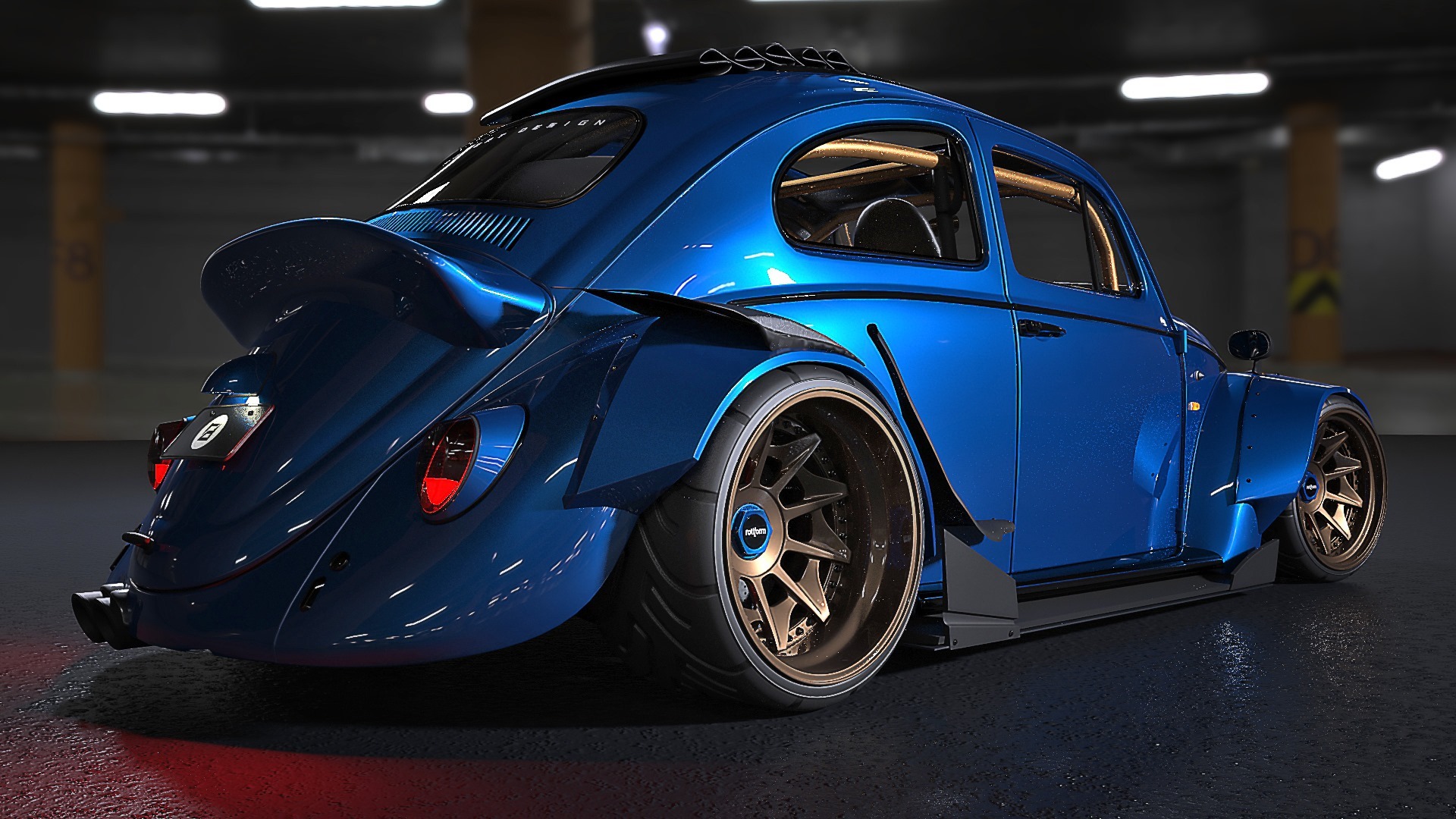 Rob3rtdesign - Volkswagen Fusca/Beetle- RWB com Rotiform CVT