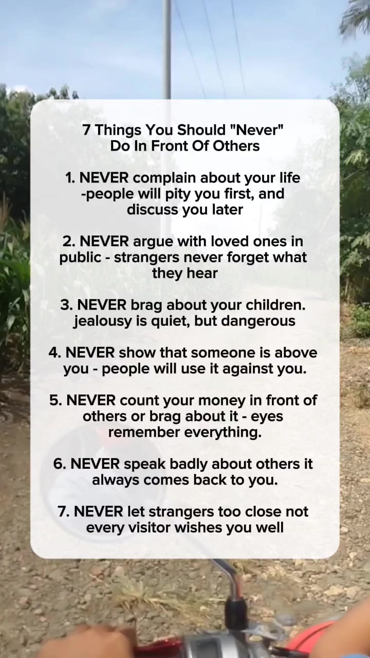 7 Things You Should "Never" Do In Front Of Others #quotes #information ...