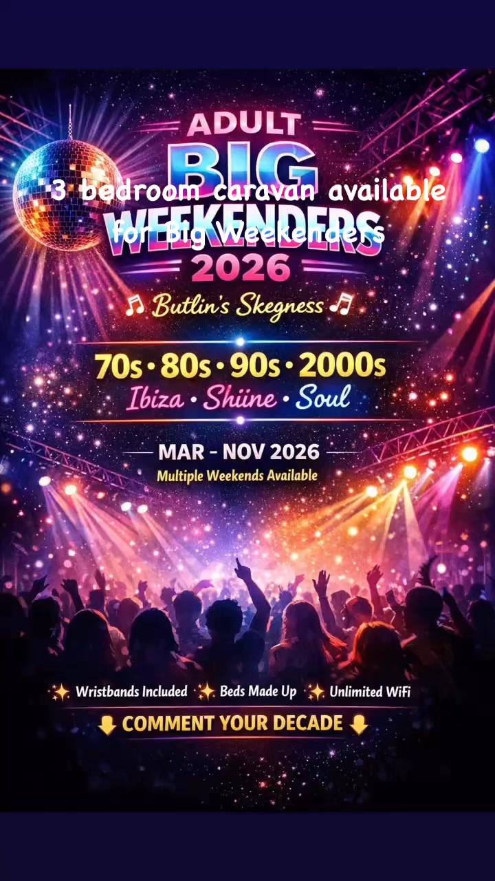We’re now taking bookings for Butlin’s Skegness Adult Big Weekenders ...