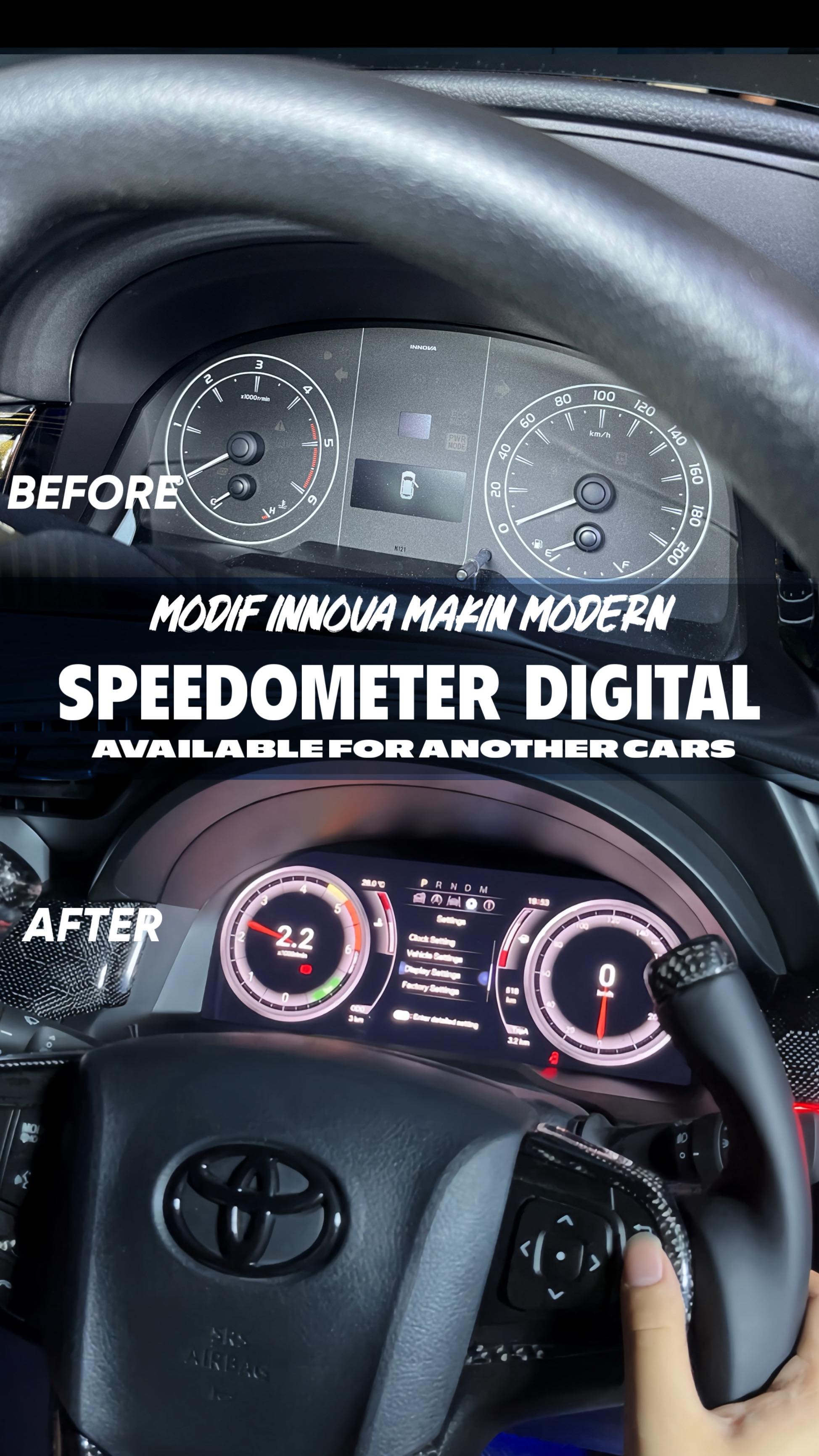 DARI ANALOG KE DIGITAL !! Sekarang tampilan speedometer Innova Reborn ...