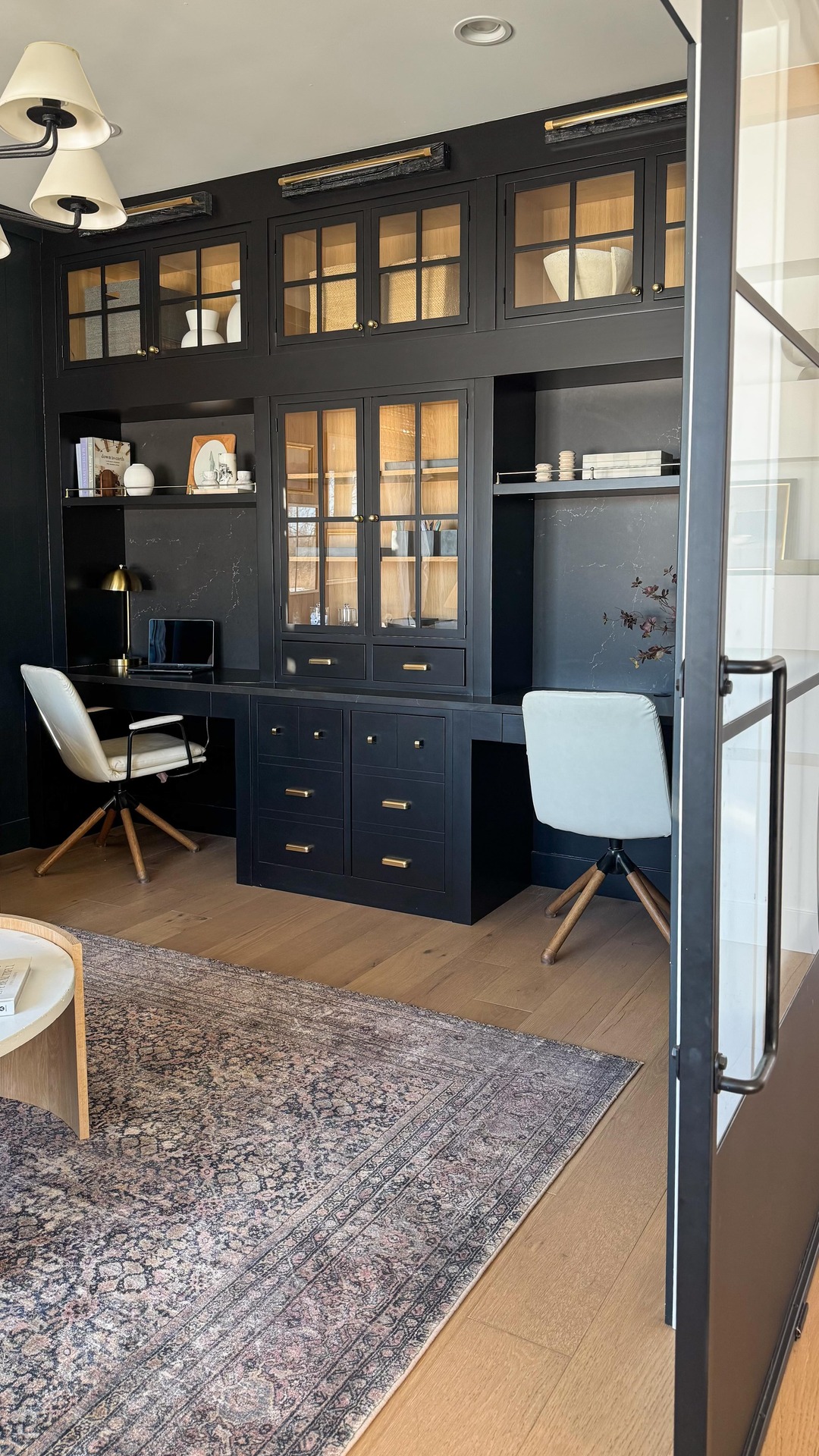 DIY OFFICE BUILT-INS! We DIYed these custom office built-ins with two ...