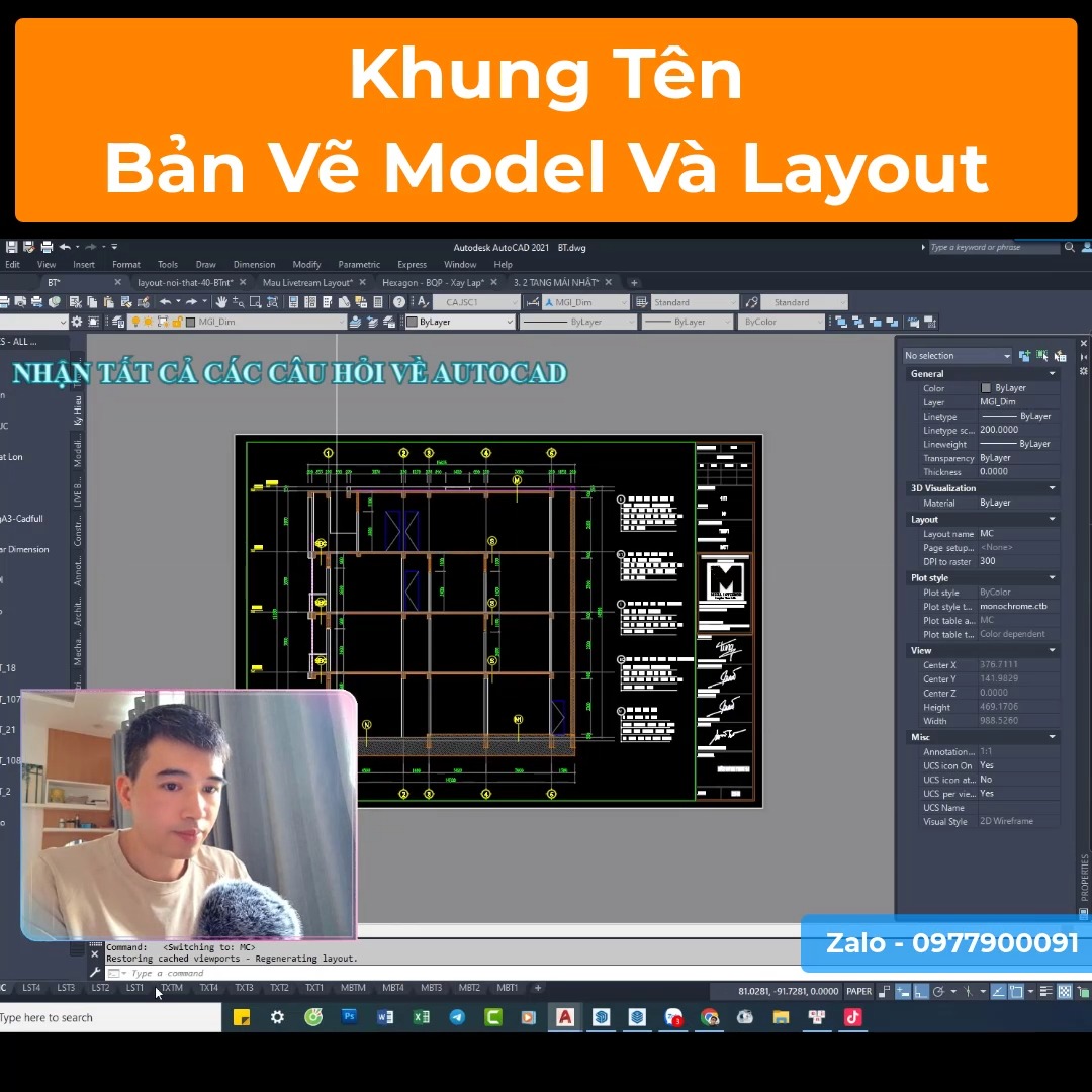 Khung Tên Bản Vẽ Model Và Layout #AutocadPhuongTk #BaiTapNoiThatPTK # ...