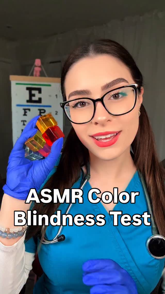 ASMR COLOR BLINDNESS TEST 🌈 New YouTube Video Link in Bio! 🔗 #asmr # ...