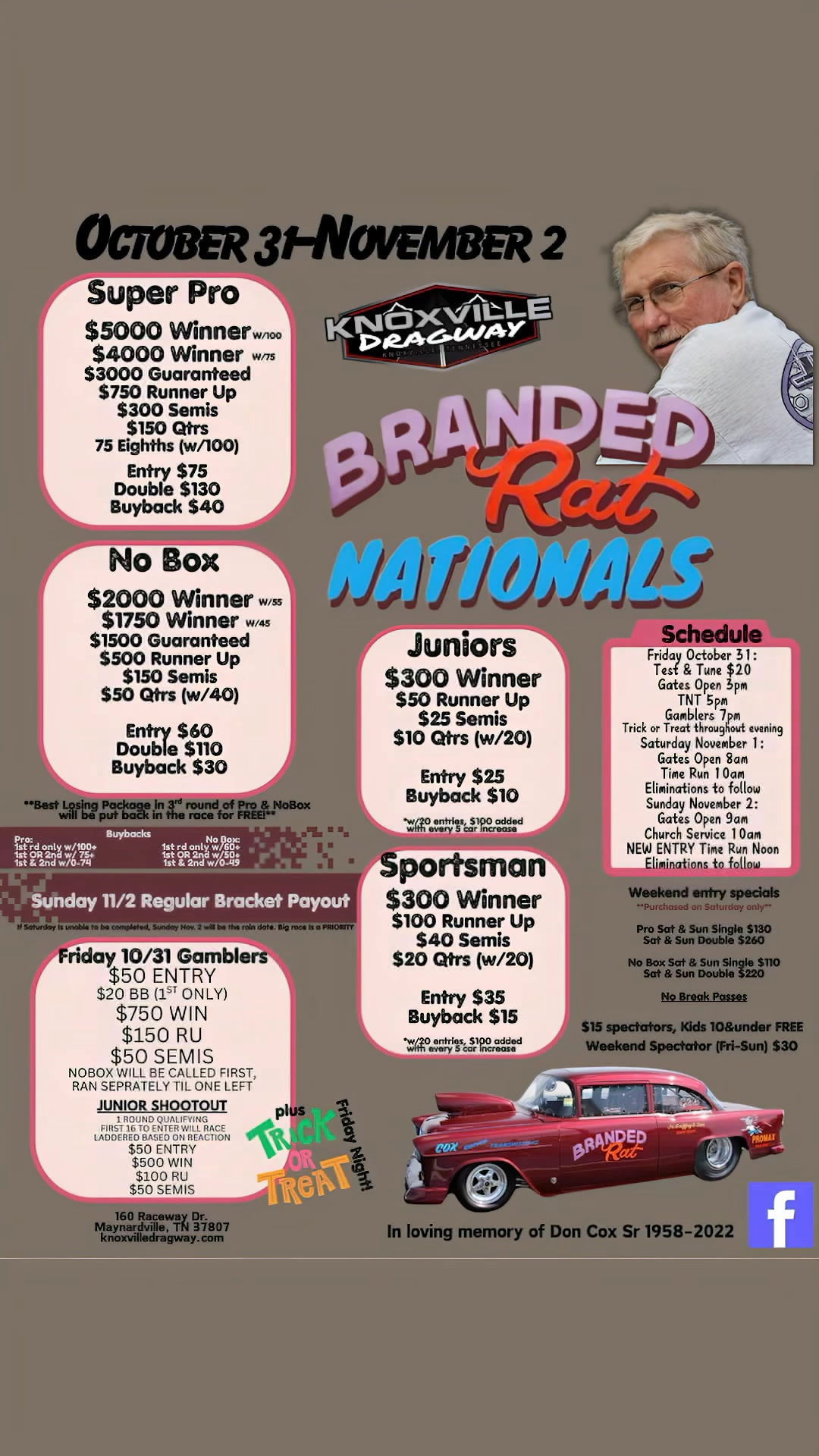 We welcome everyone to the 3rd Annual Branded Rat Nationals Oct 31st ...