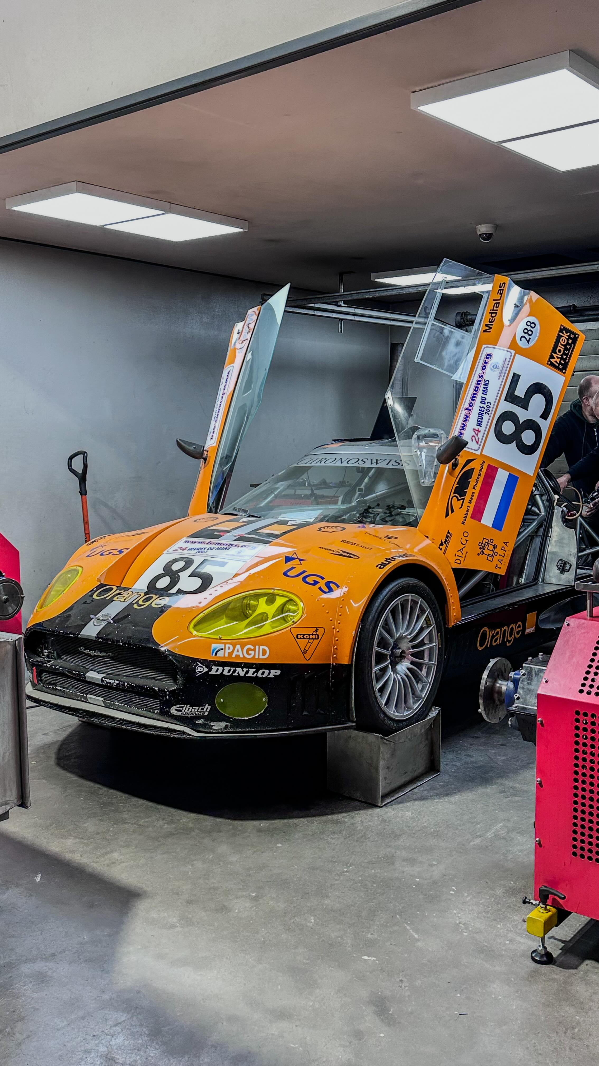 The Spyker C8 Double12R #009 on the dyno, as the BMW Mader Le Mans ...