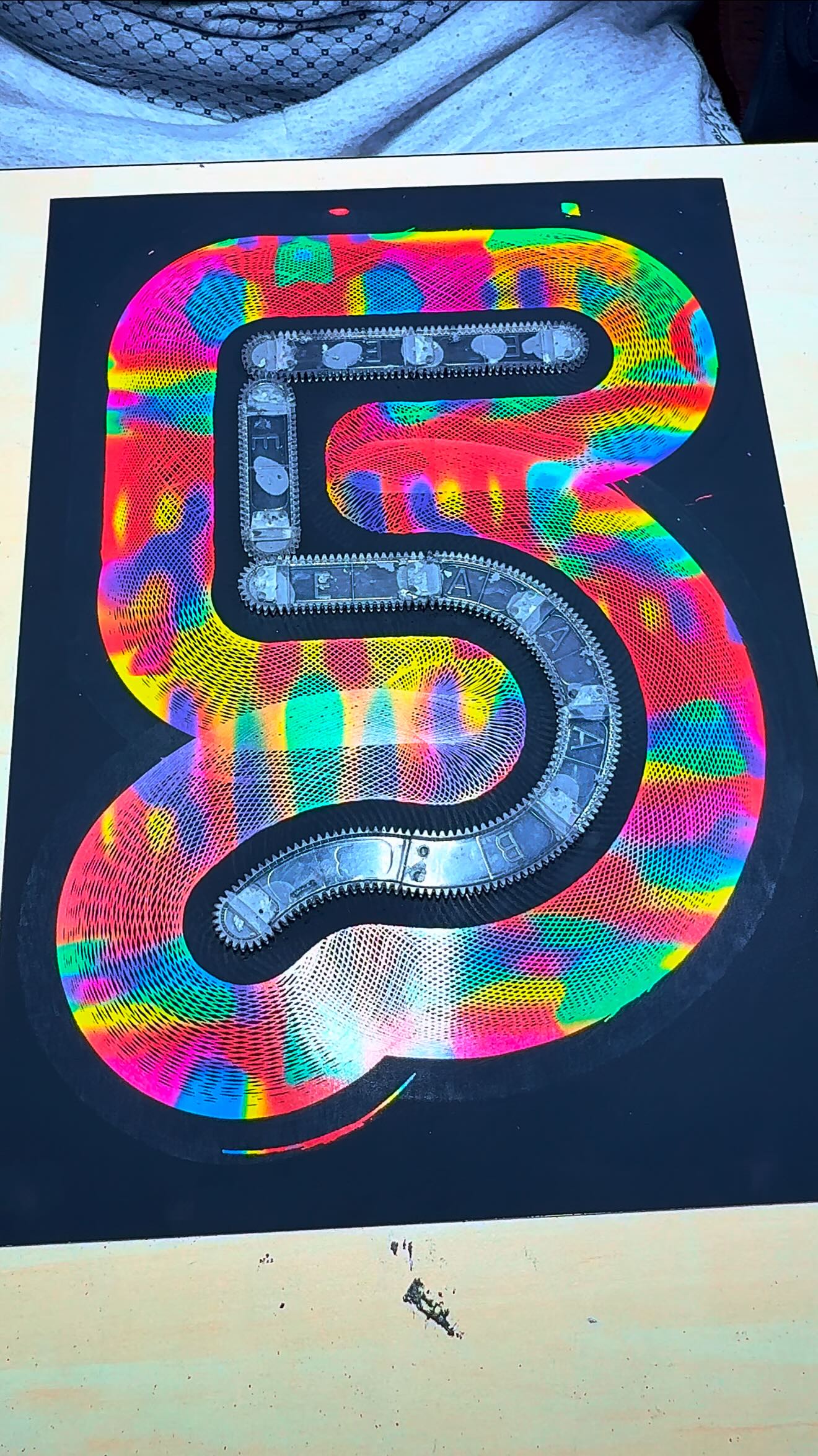 The number 5 transformed into a mesmerizing work of art! . . # ...