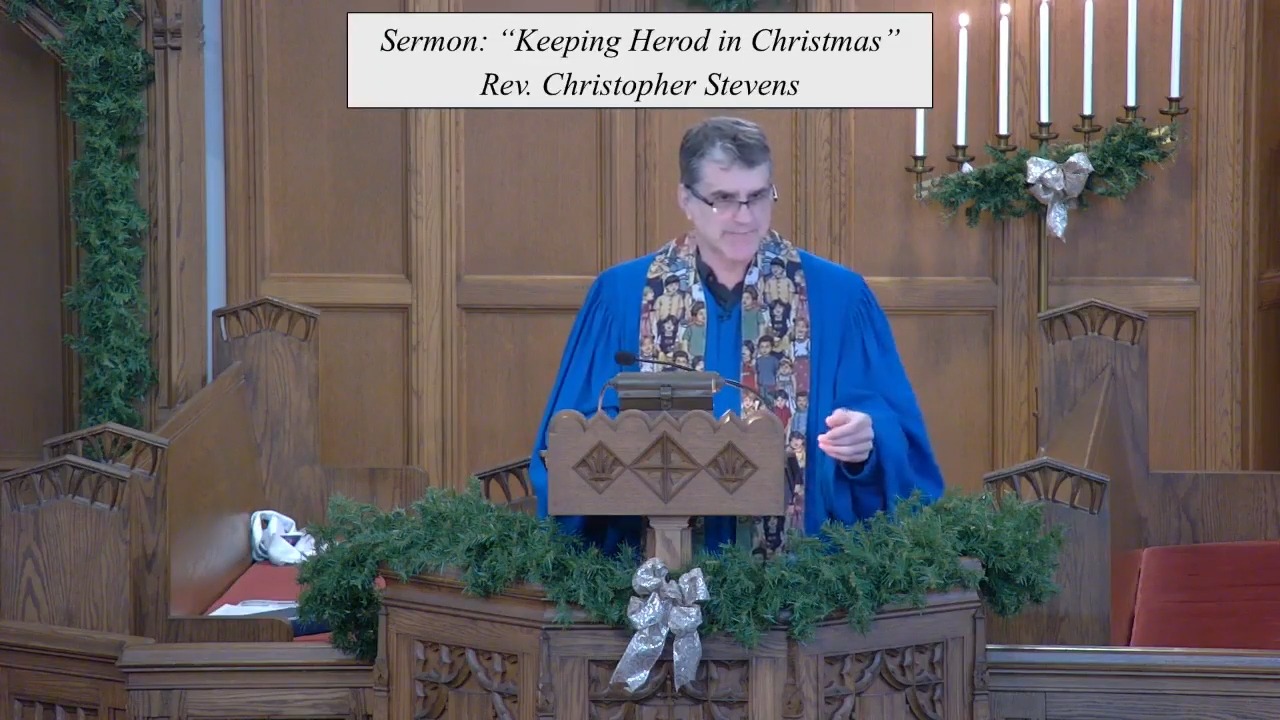 Dec 28th Rev. Christopher Stevens gives the Sermon 
