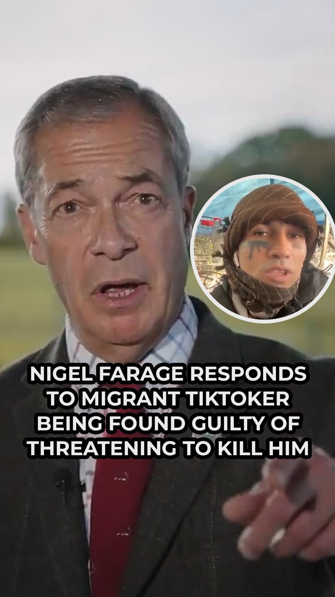 Nigel Farage has reacted to a migrant TikToker being found guilty after ...