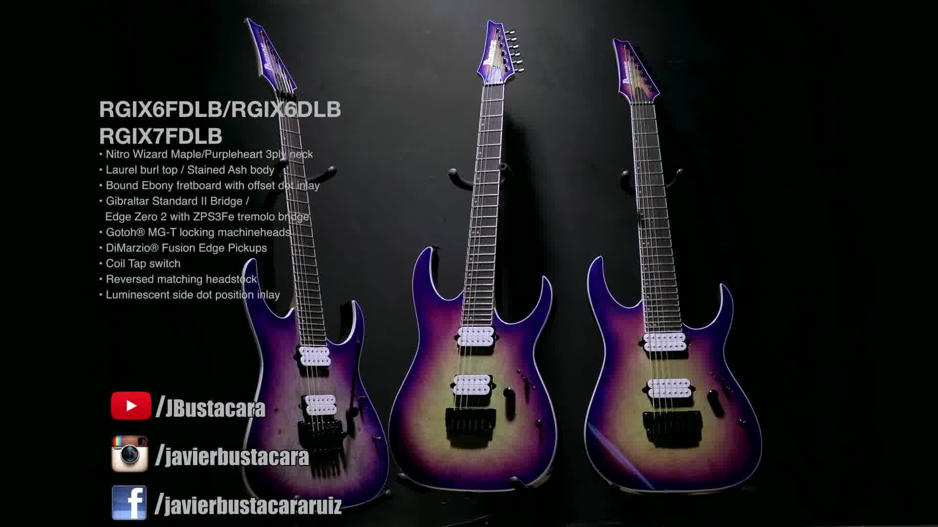 Ibanez Iron Label 2018 New Models RGIX6DLB - Supernova Burst