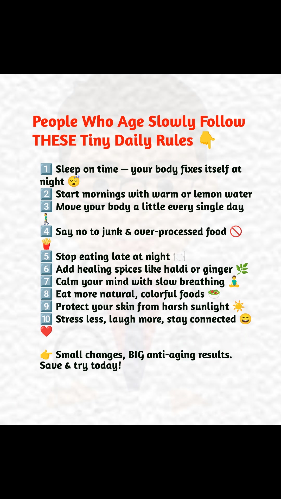 People Who Age Slowly Follow THESE Tiny Daily Rules 👇 | Swasth.vat ...