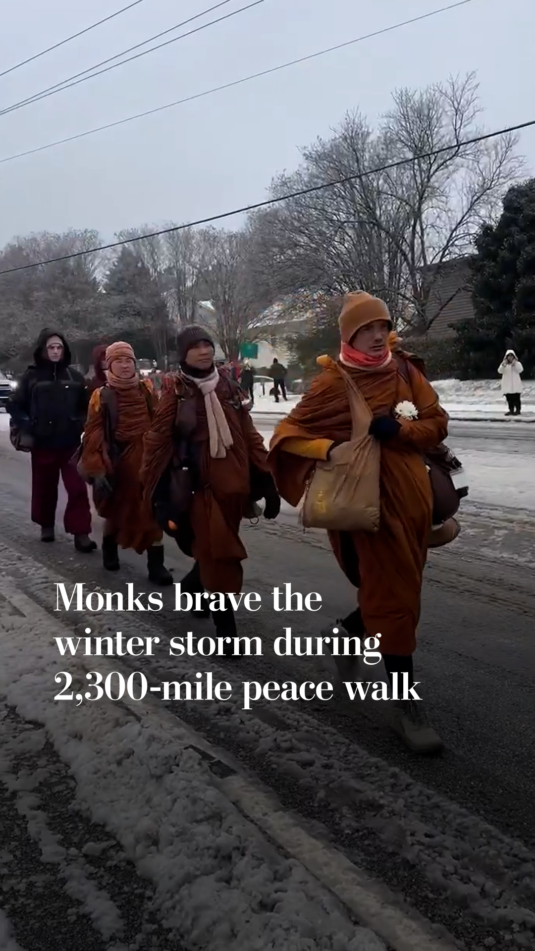 Large crowds have been coming out to support a group of Buddhist monks ...