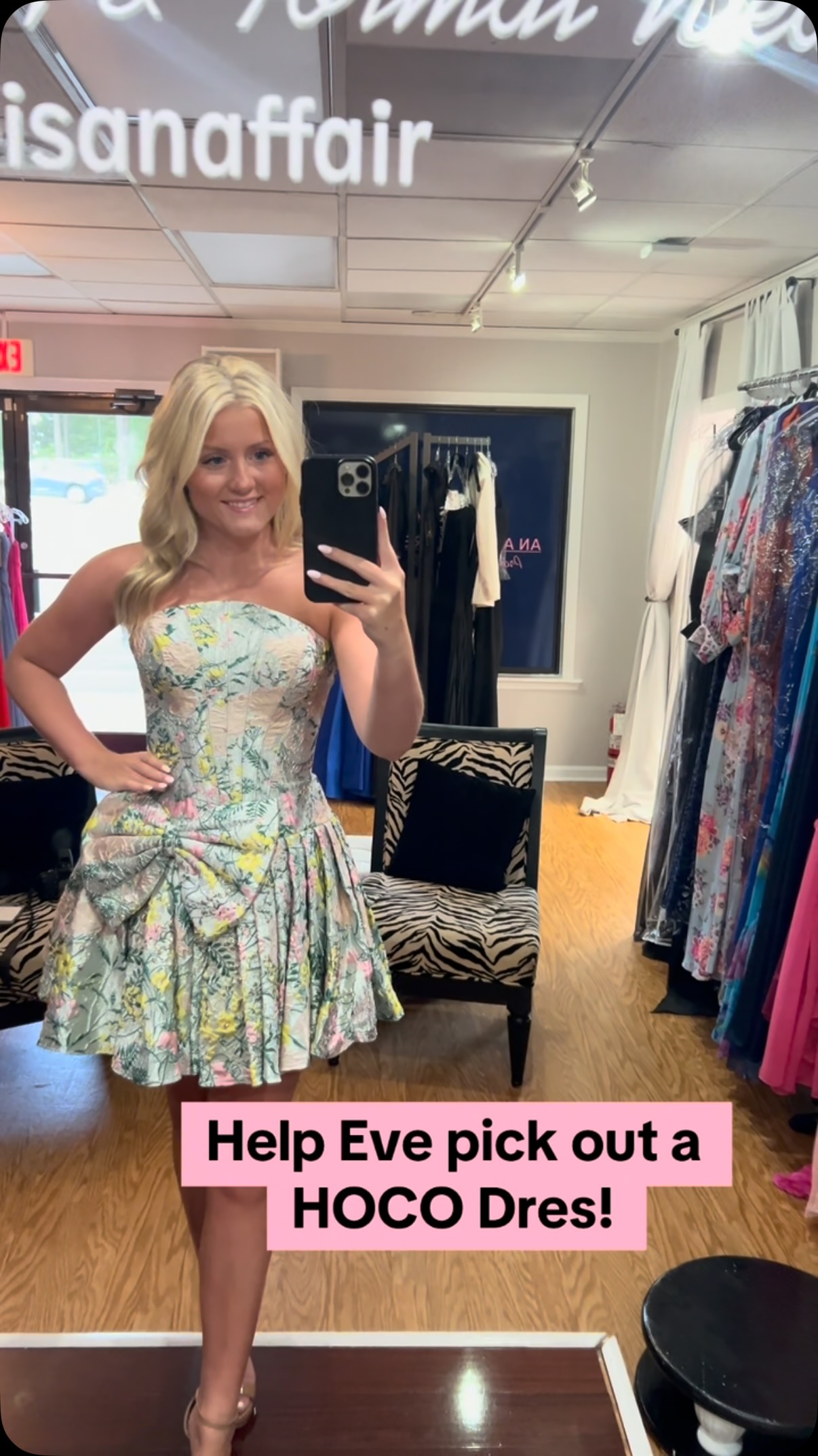 how to pick out a homecoming dress Help Eve dress!🫶🏼🤍✨, Which was your favorite?, #aatrnc #agirltoremember #fayettevillenc #homecoming | An Affair Remember Formal Wear pfseasonalfashion_f26