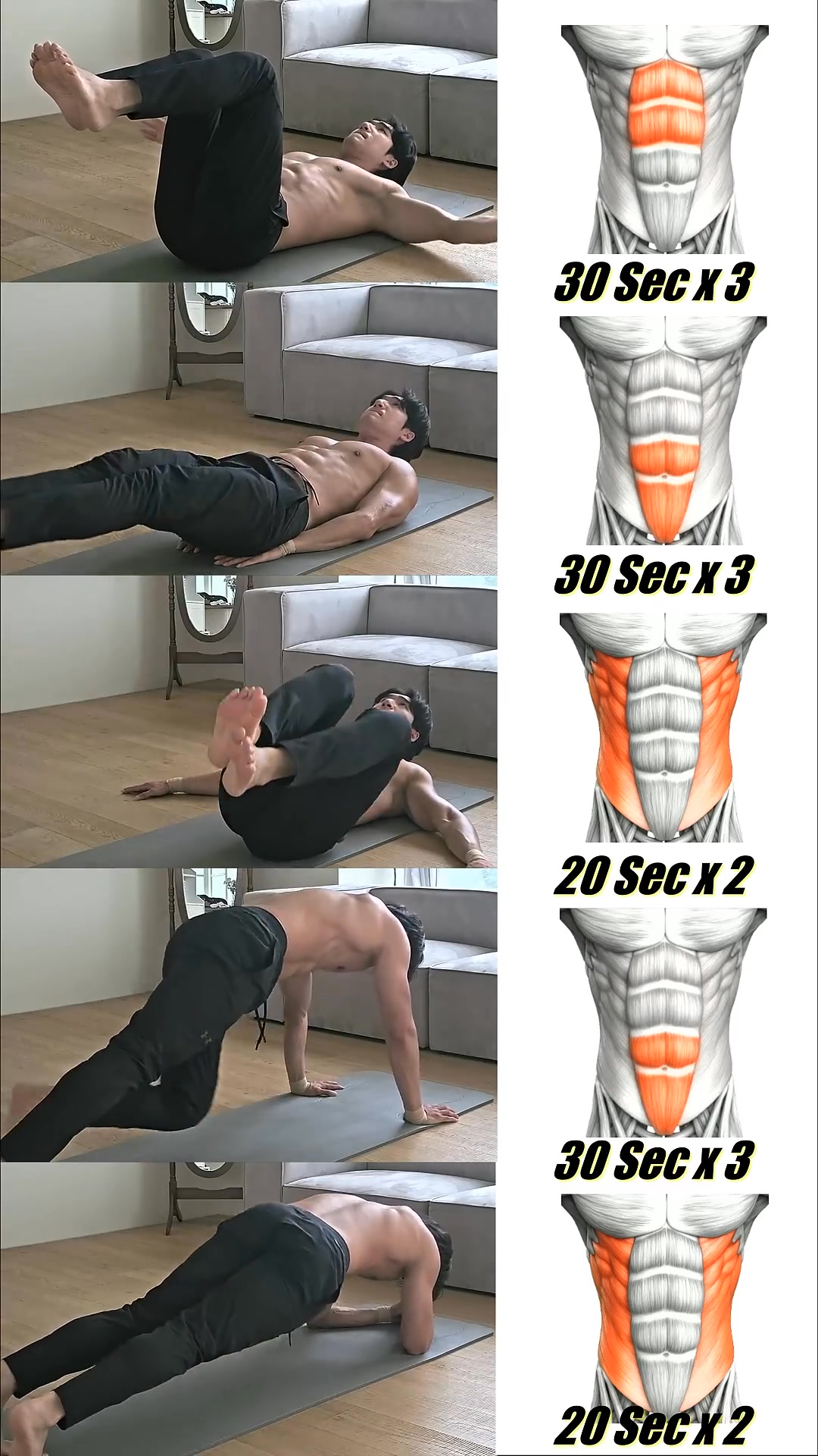 4 lying abs workout challenge #lyingabs #abs #absworkout | FitFocus 360 ...