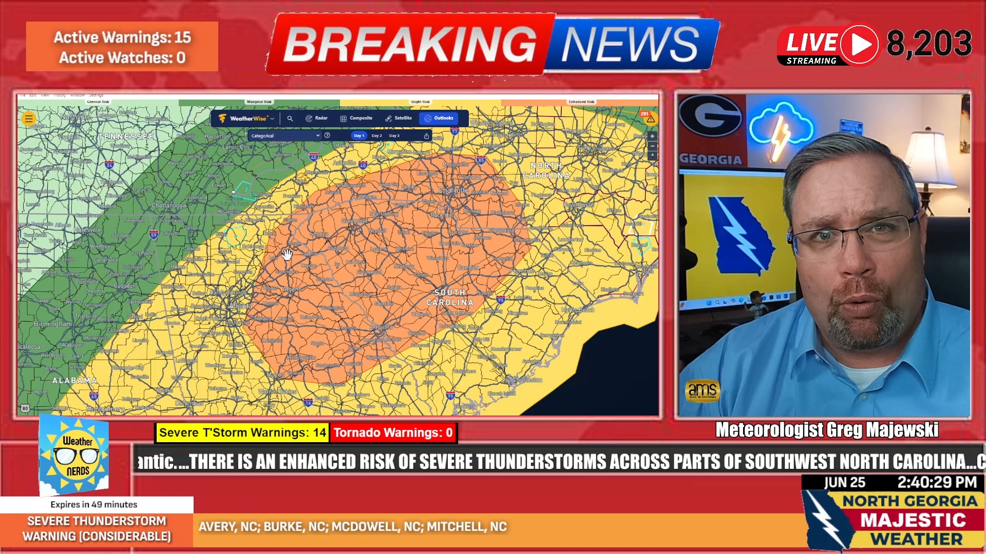 BREAKING NEWS! - SEVERE WEATHER UPGRADE! Parts of NORTH GEORGIA are now ...