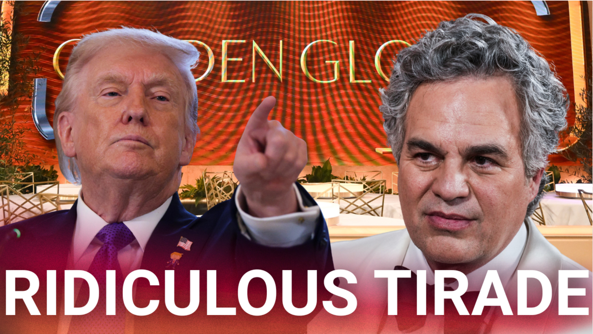 Actor Mark Ruffalo has gone on an anti-Trump tirade on the red carpet ...