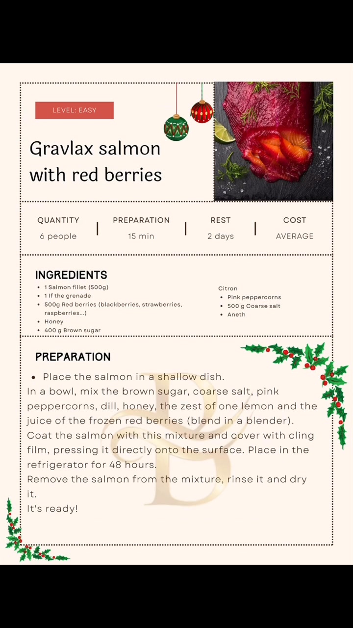🇫🇷 Le saumon gravlax aux fruits rouges, c’est la recette parfaite pour ...