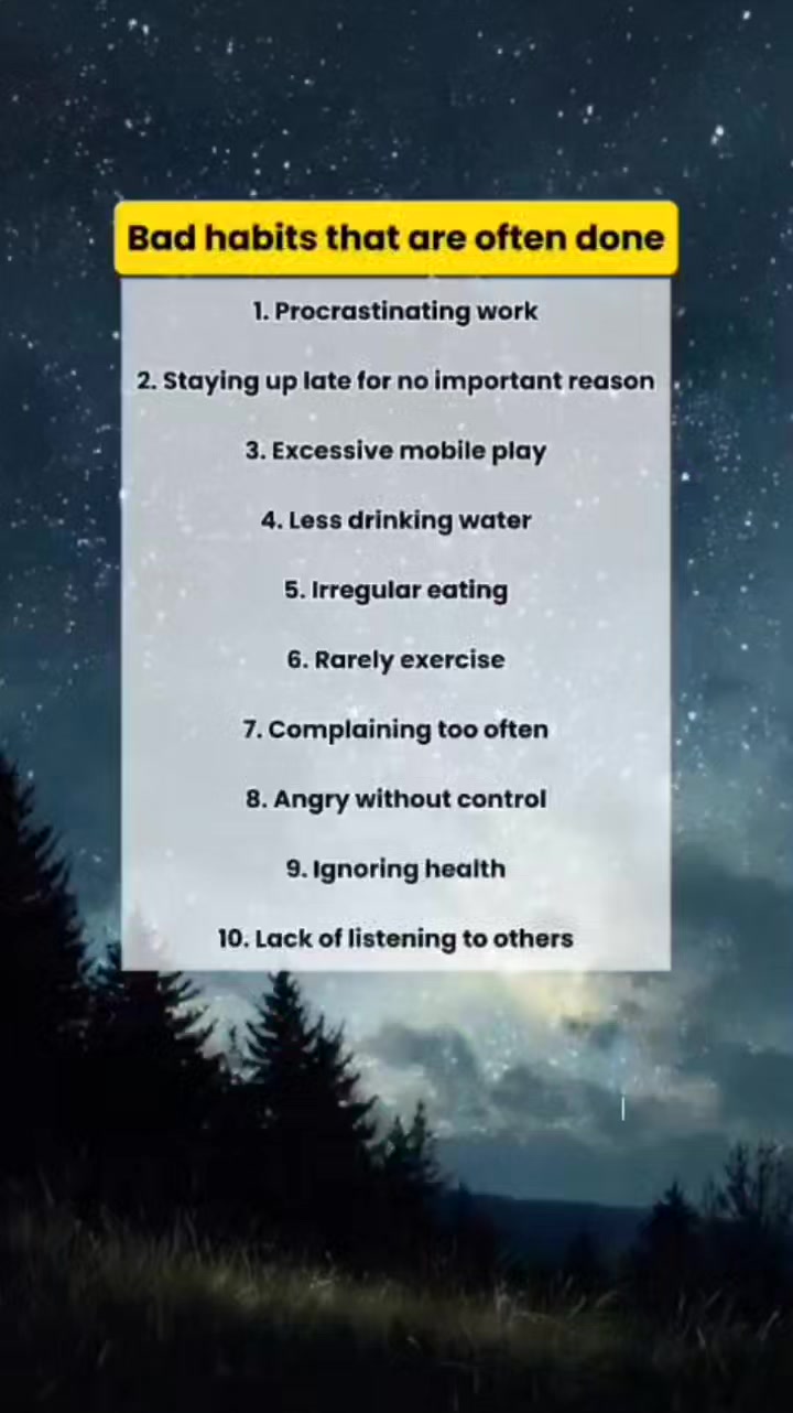 Bad habits that are often done #quotesoftheday #pshycology # ...