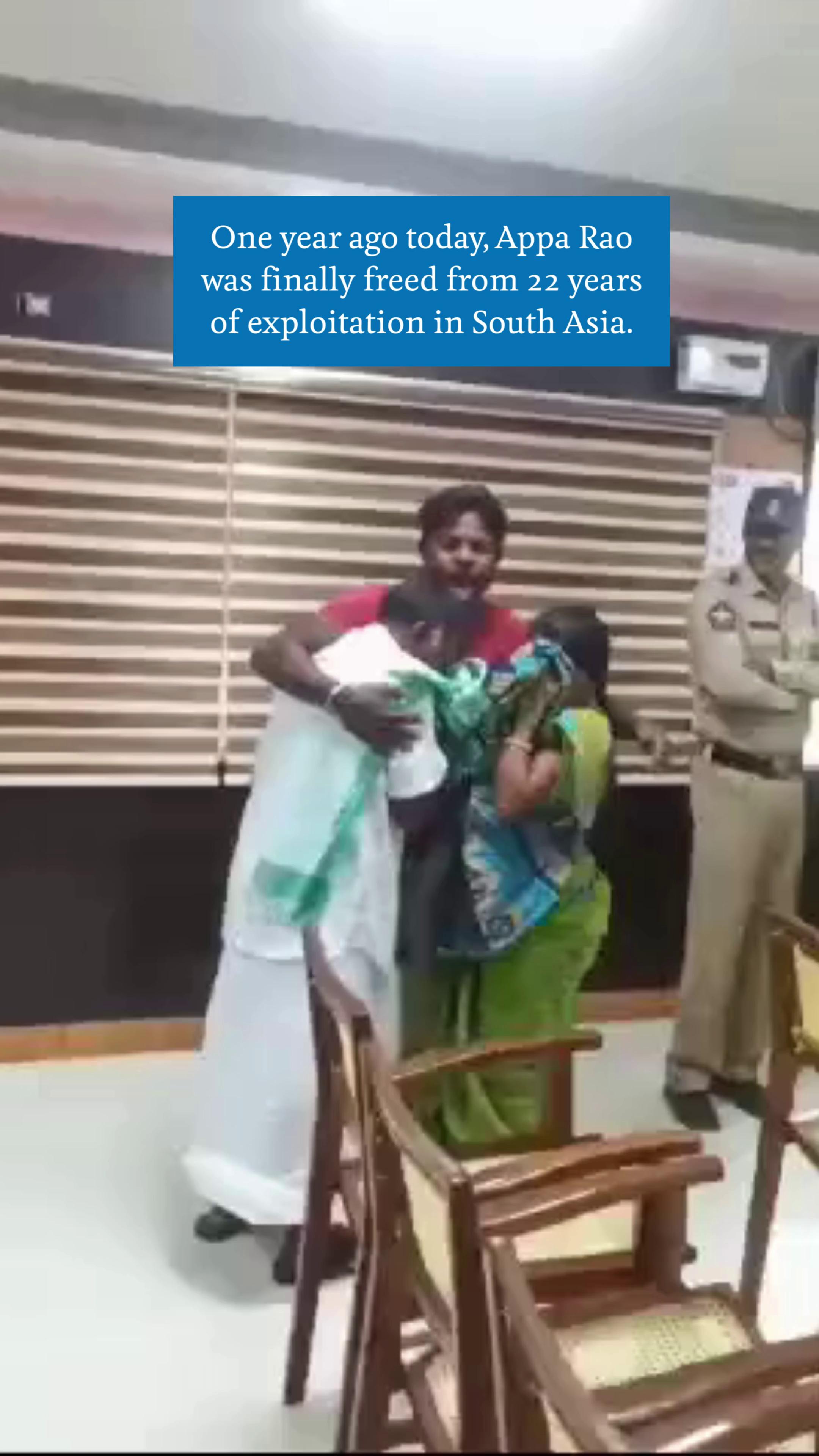 Today marks 365 days of freedom for Appa Rao, after being trapped in ...