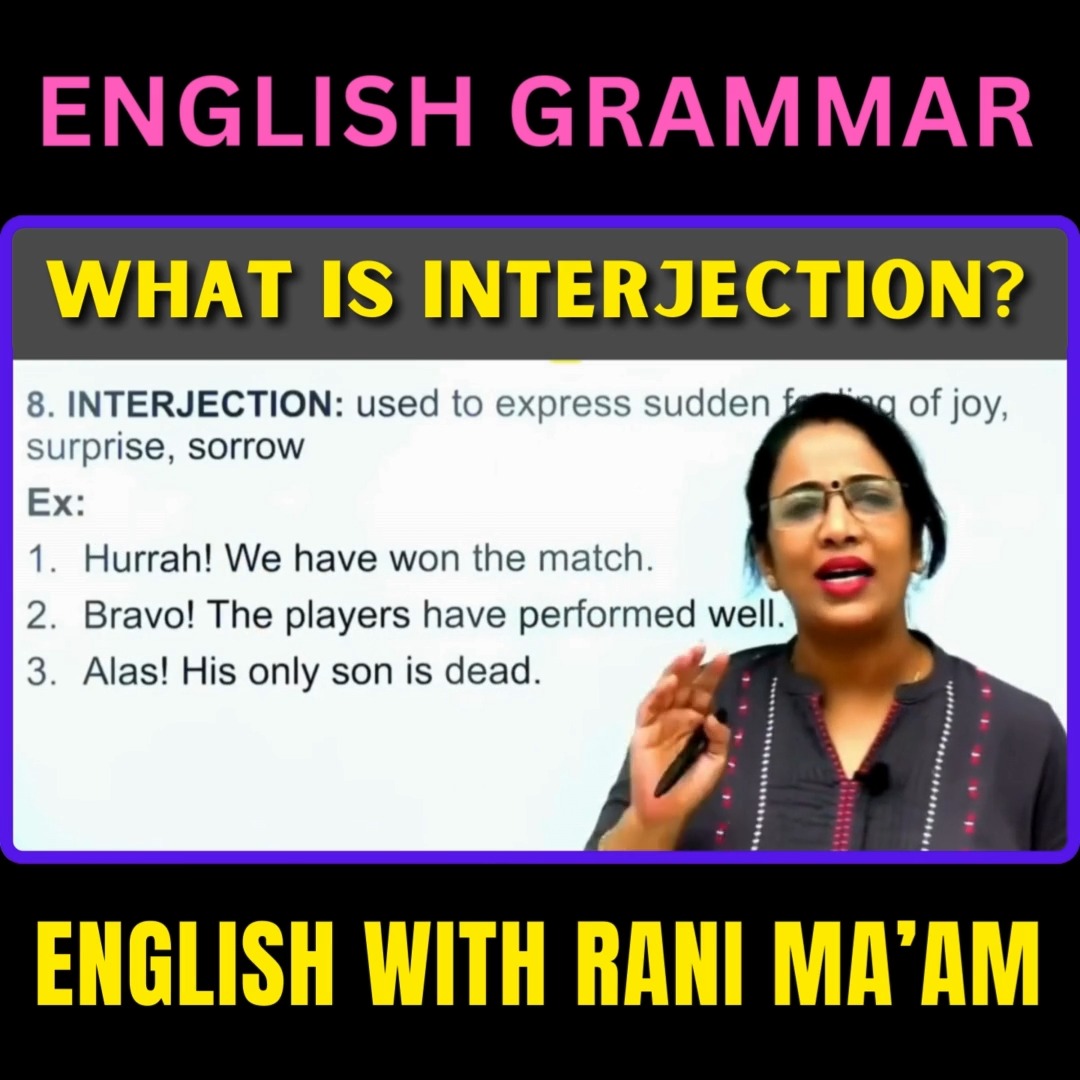 What is Interjection???? | Grammar | English With Rani Ma'am #grammar # ...