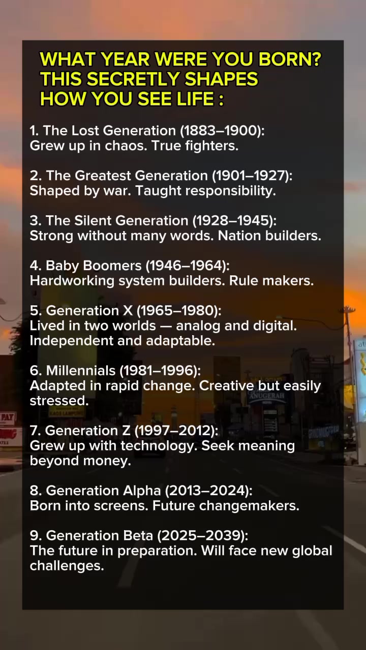 **WHAT YEAR WERE YOU BORN? THIS SECRETLY SHAPES HOW YOU SEE LIFE** # ...