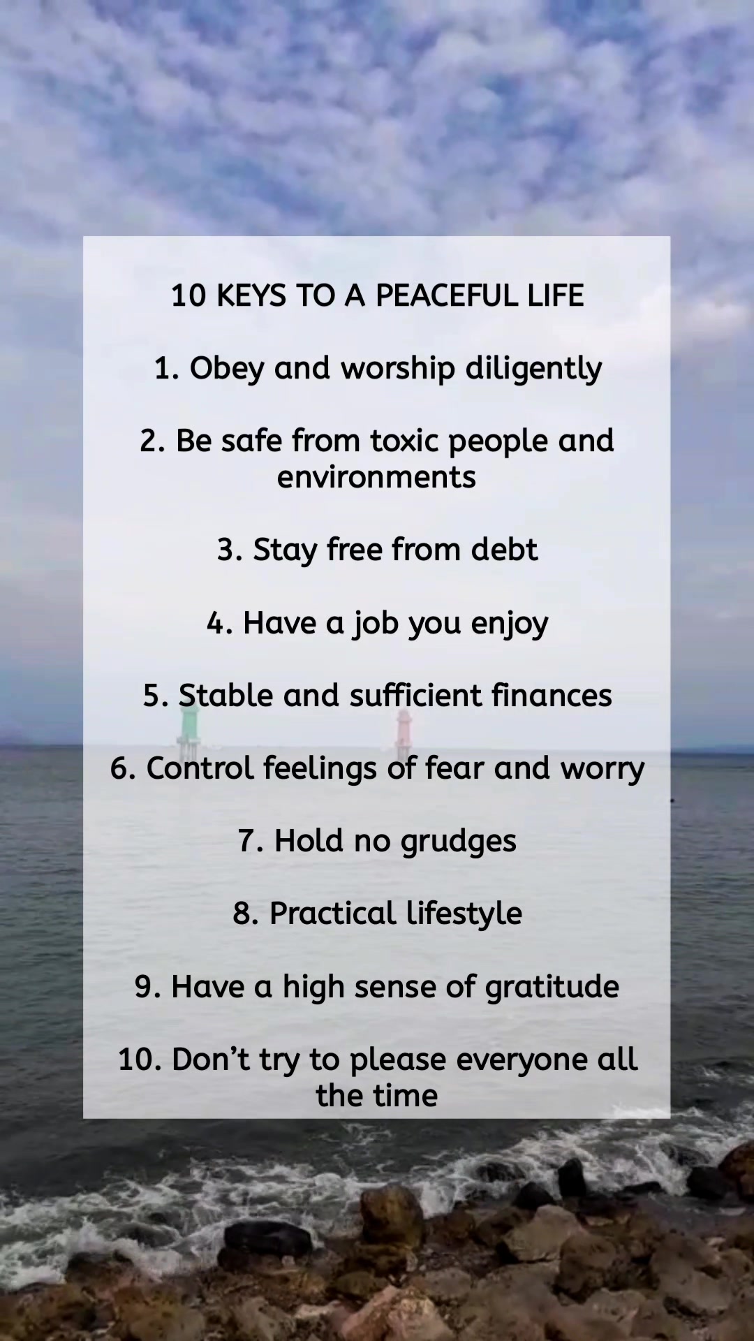 Keys to a peacefull life 🩵 #motivation #tips #peacefull #inspiration ...