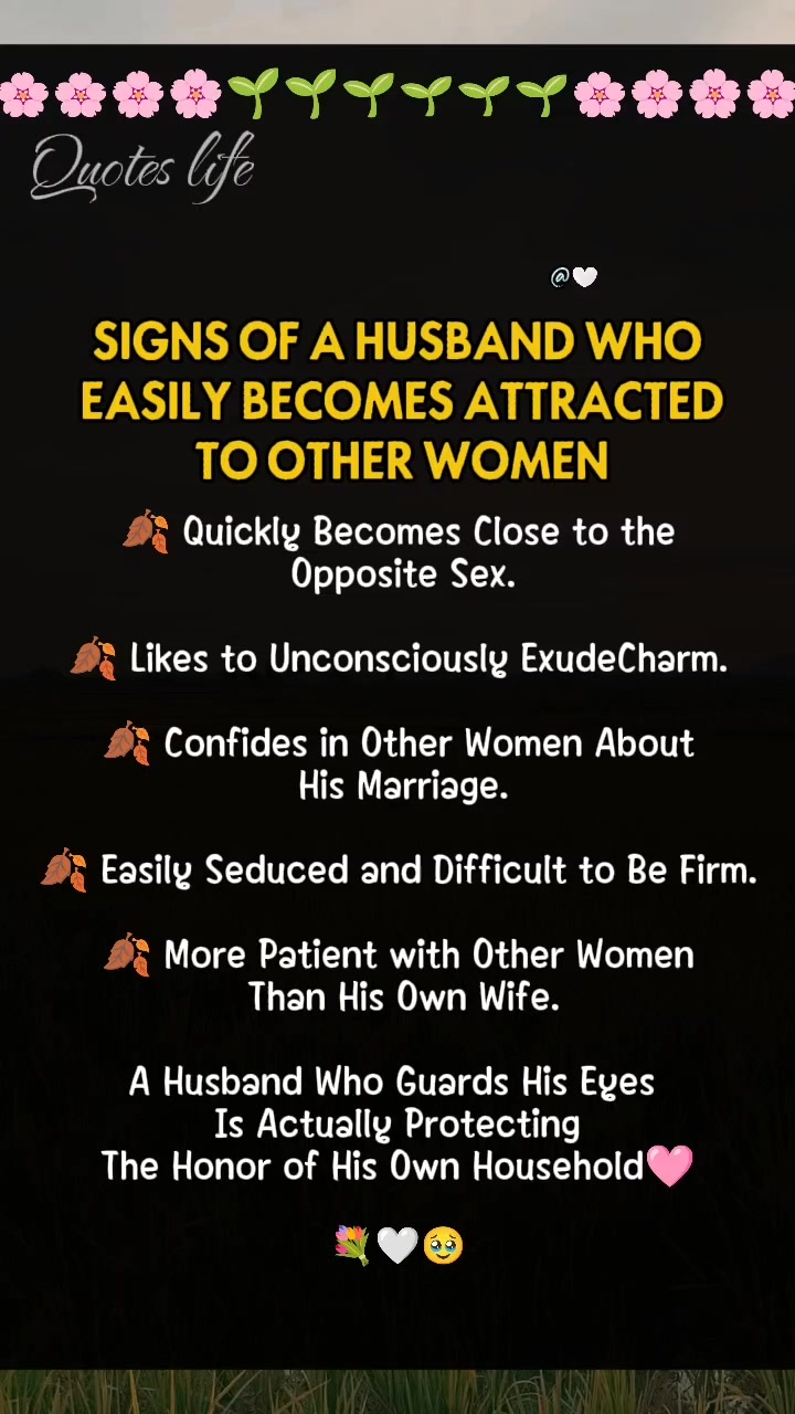 Signs of a husband who easily becomes attracted to other women # ...