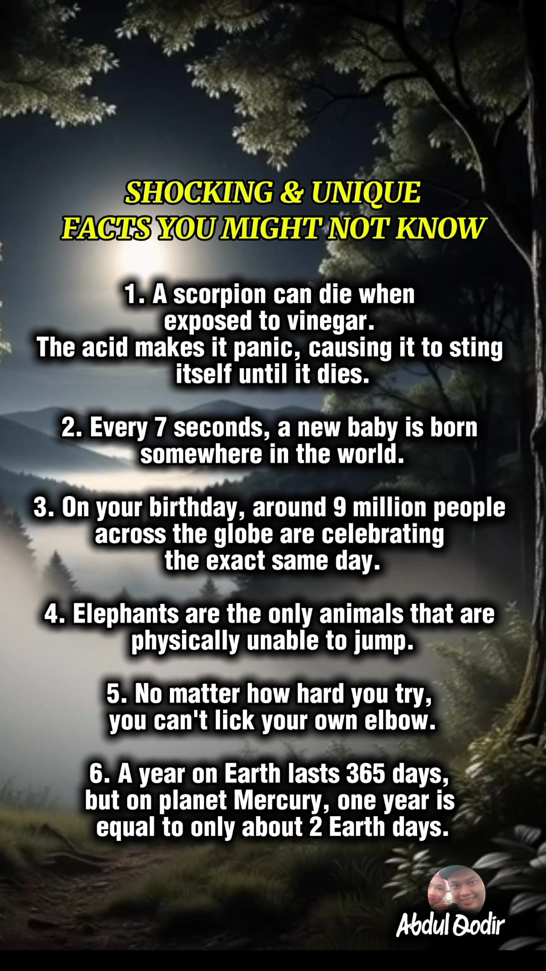 shocking and unique facts you might not know #Quotes #Inspiration # ...