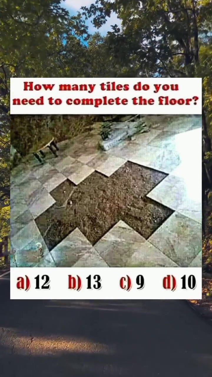 How many tiles do you need to complete the floor? #education # ...