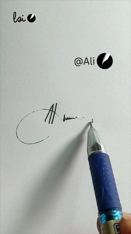 Ali Simple signature design | Easy signature style #Ali #foryouシ #short ...
