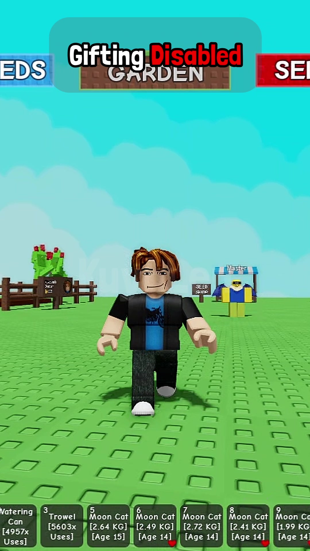 Gifting everyone in grow a garden #roblox #meenyu