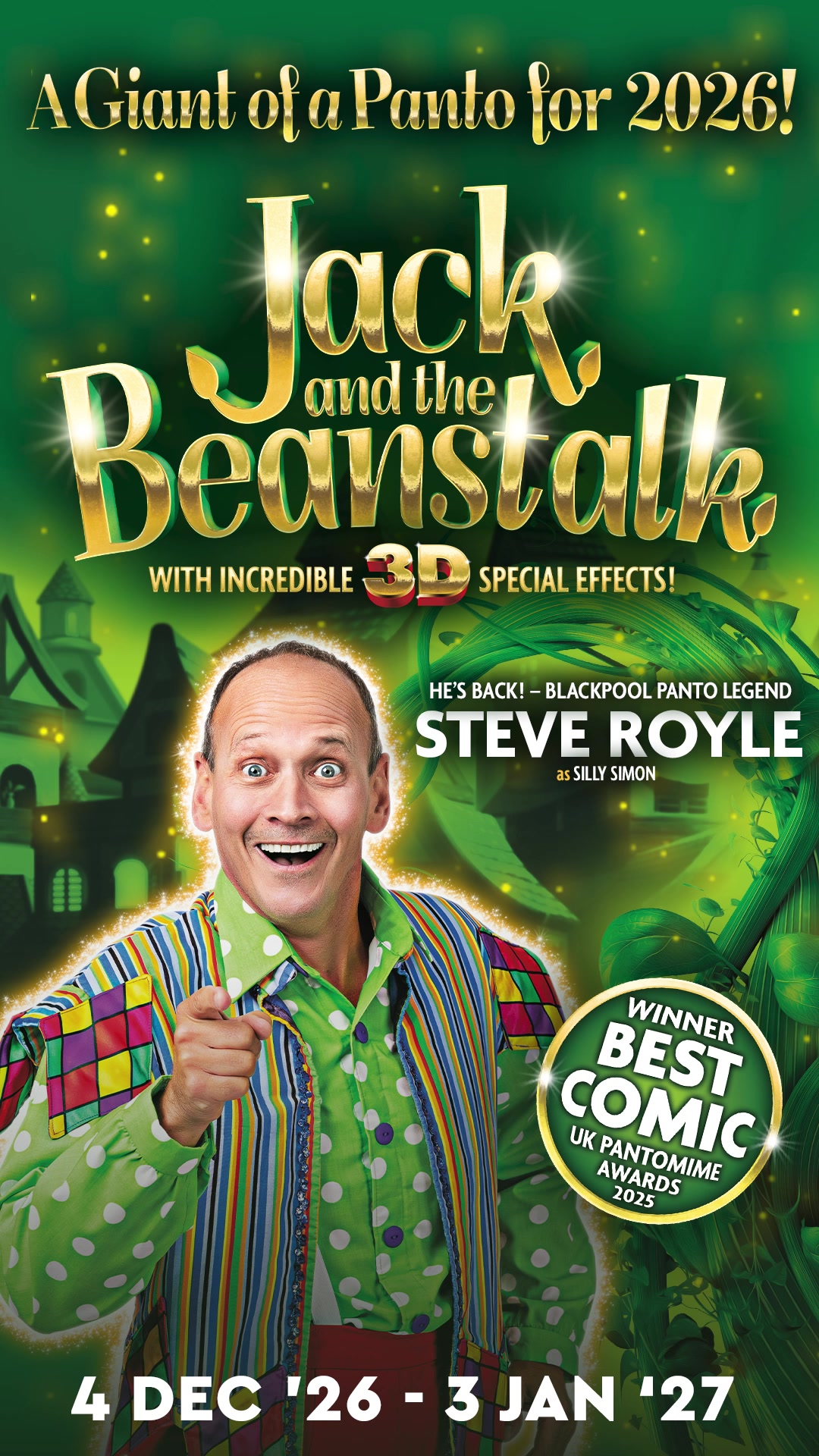 ⭐Steve Royle will return as Silly Simon in Jack and The Beanstalk at ...