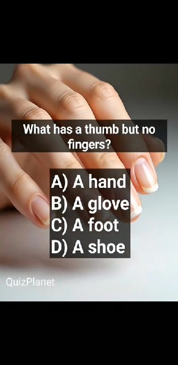 Riddles Time: Only few smart ones will get this. What has a thumb but ...
