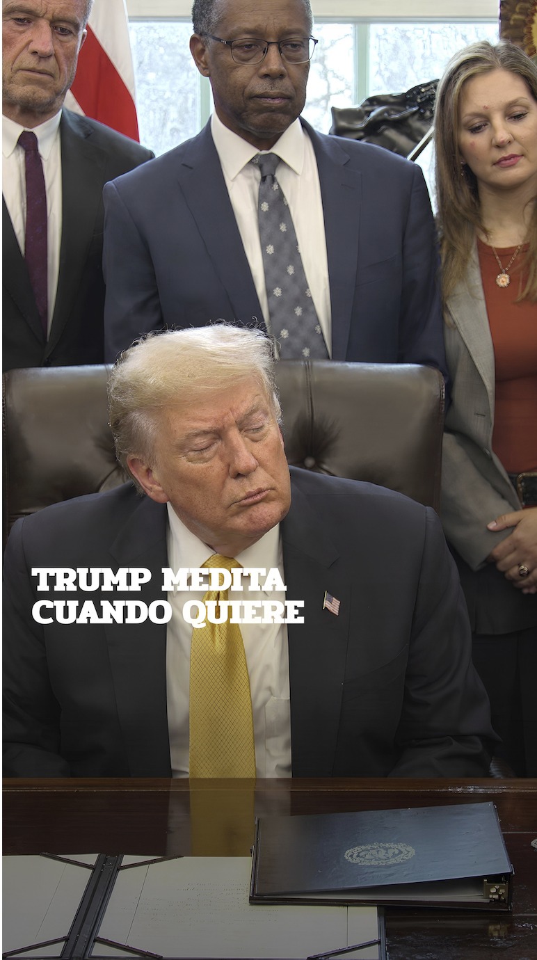 La pestañada de Trump en la Casa Blanca Donald Trump descansa cuando ...