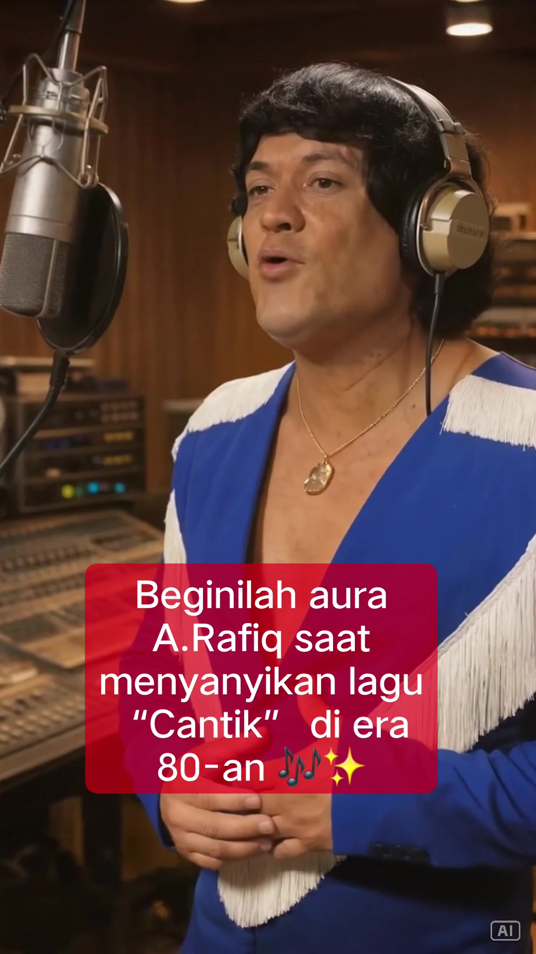 A. Rafiq di studio rekaman era 80-an. Lagu “Cantik” kembali hidup dan ...