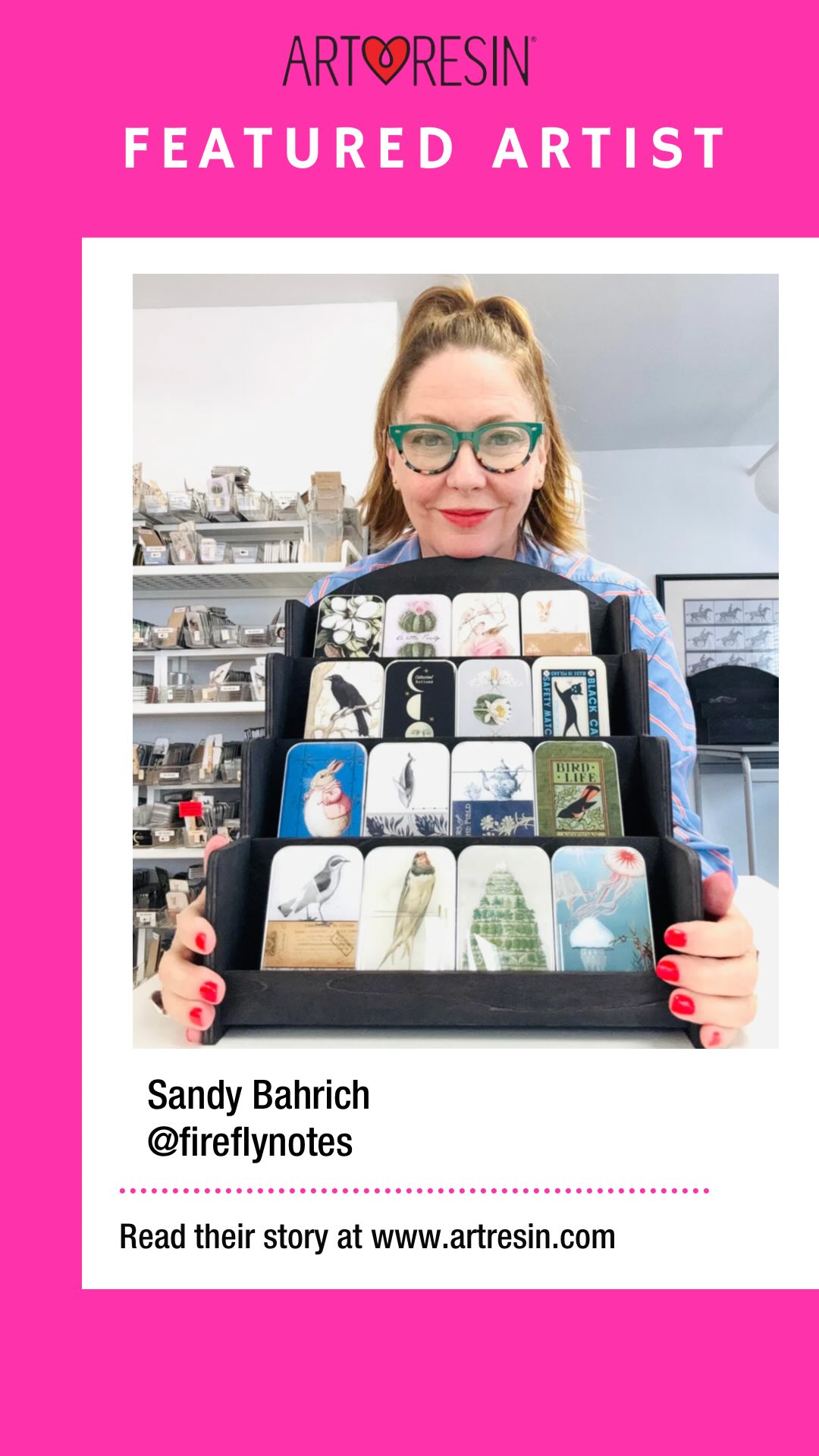 Congratulations to artist Sandy Bahrich, our latest ArtResin winner ...