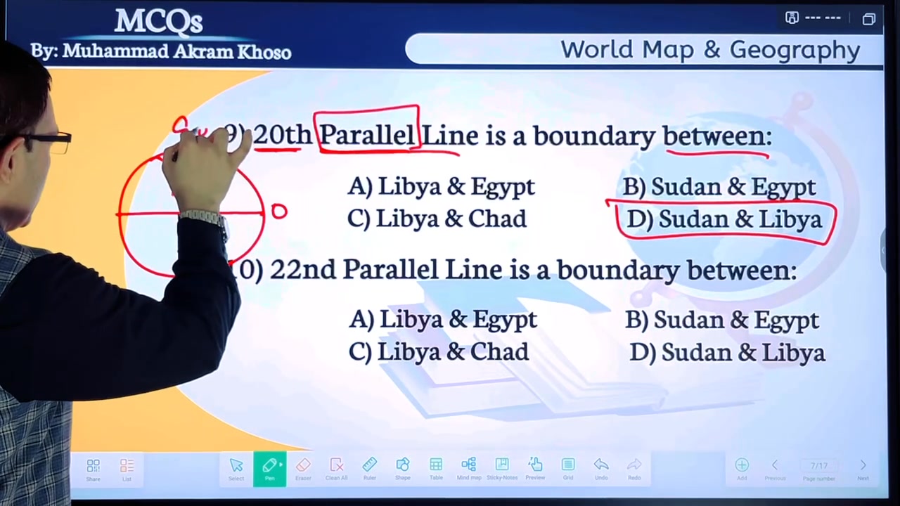 GK MCQs about 20th and 22nd Parallel Line boundary discussed by ...
