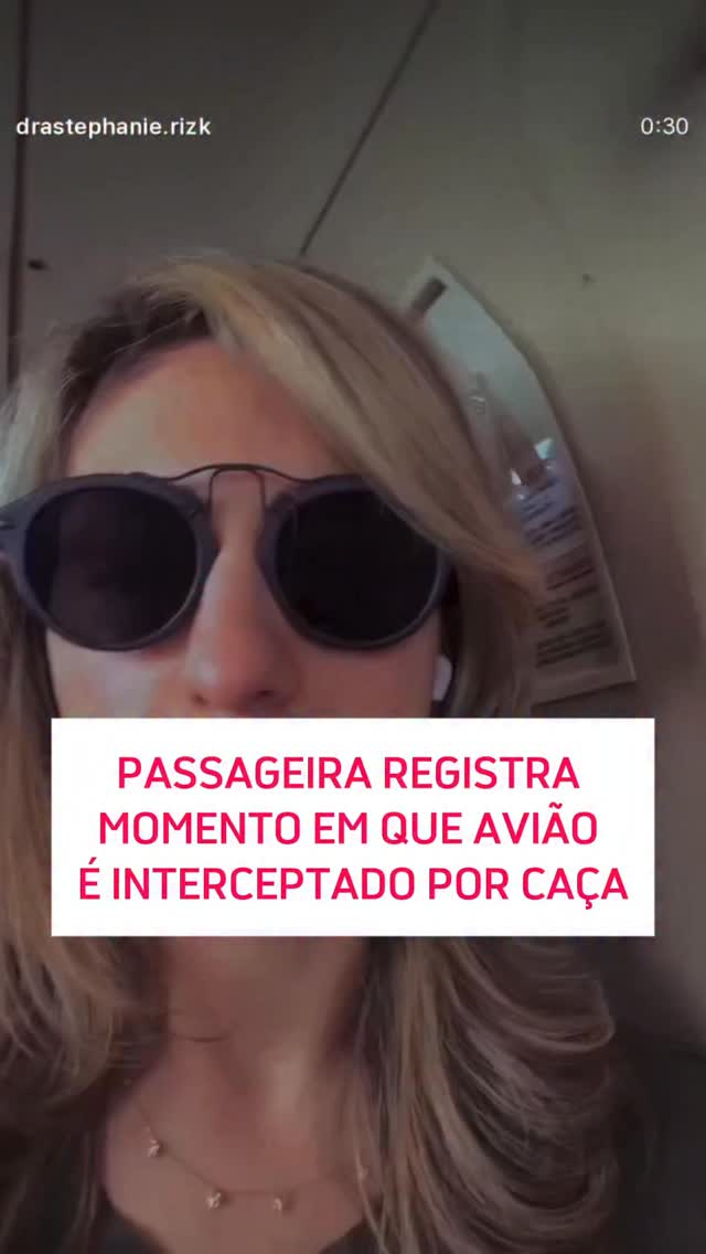 A médica Stephanie Rizk registrou o momento em que um caça da Força ...