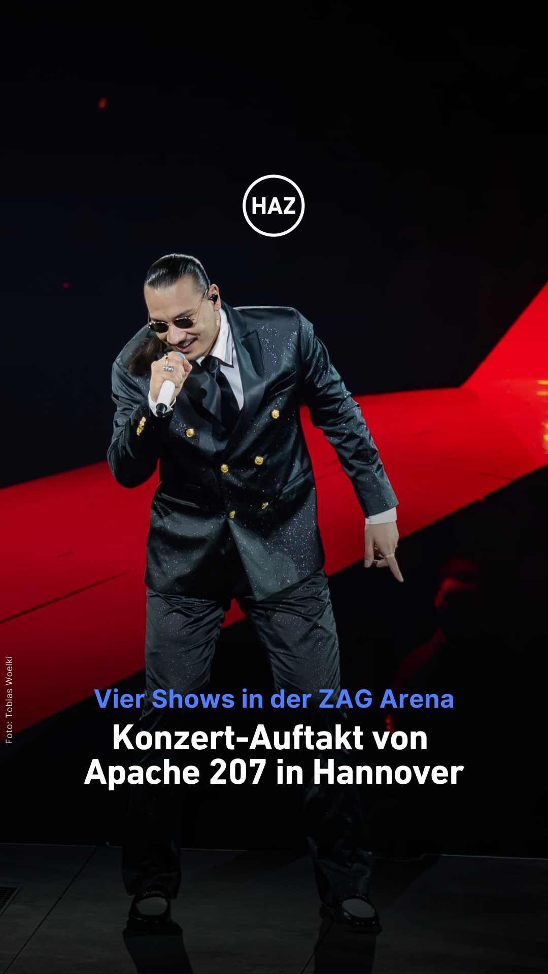 Der Rapper Apache 207 füllt auf seiner Arenatour viermal die ZAG Arena ...